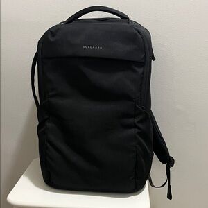 Black Solgaard Men's Backpack - expandable carry on